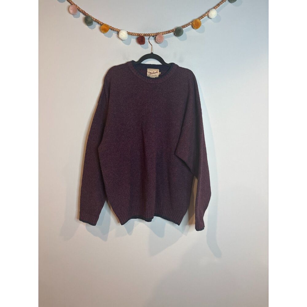 Vtg. Woolrich burgundy wool blend sweater